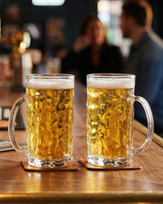 Hammered Glass Beer - Set of 2