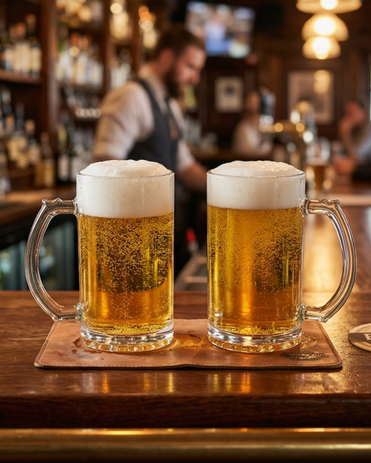Frothy Fiesta Beer Mug Clear - Set of 2