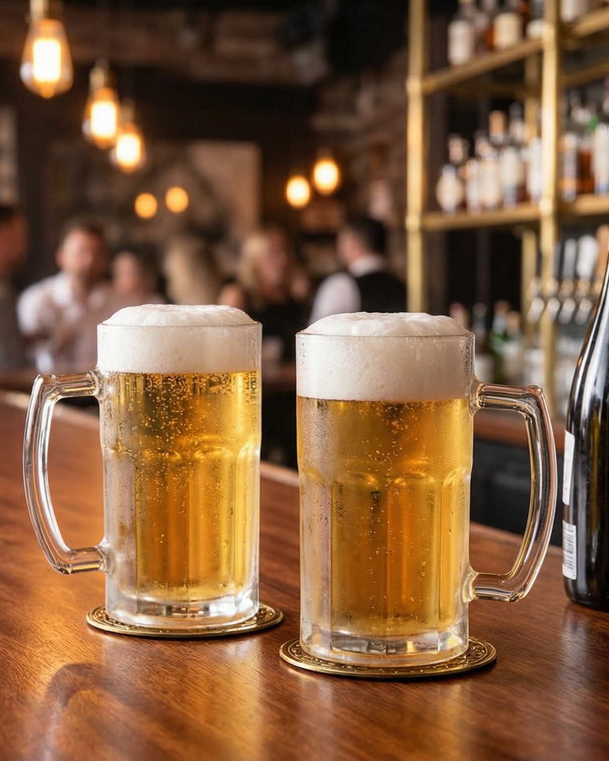 Heritage Glass Beer Mugs - Set of 2 