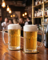 Heritage Glass Beer Mugs - Set of 2 