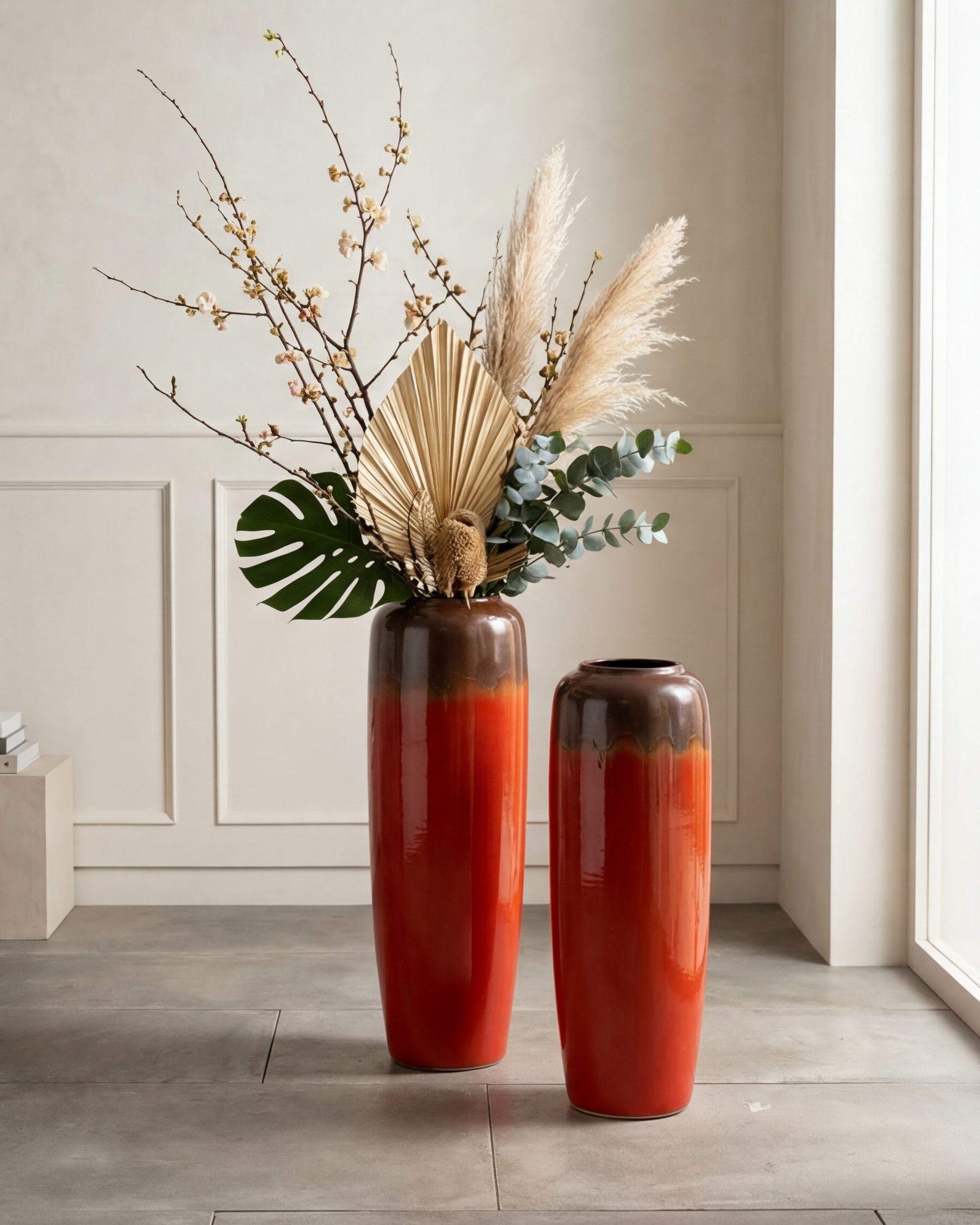Crimson Ombre Floor Vase - Small 