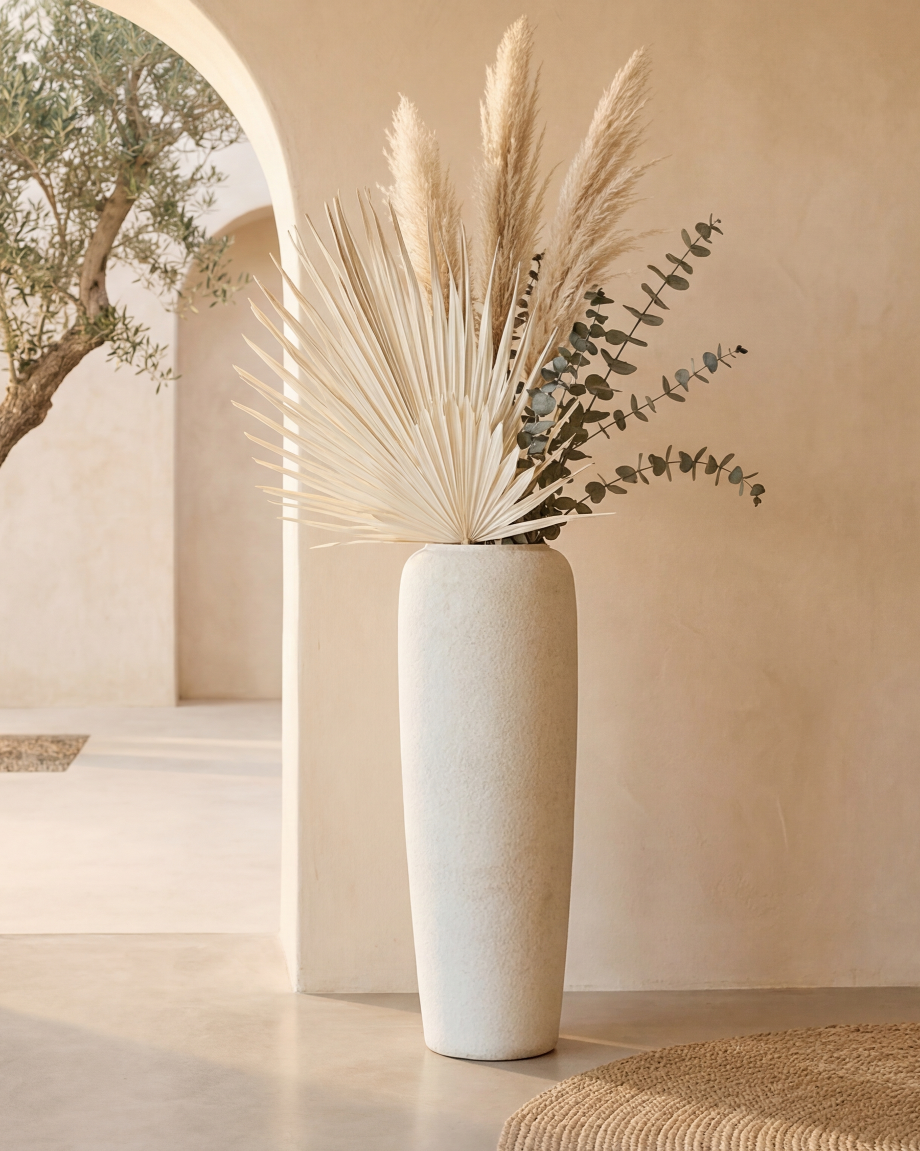 Pebble Finish Designer Floor Vase - Large 