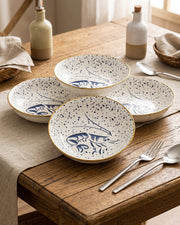 Lobster Sketch Pasta Bowl - Set Of 4