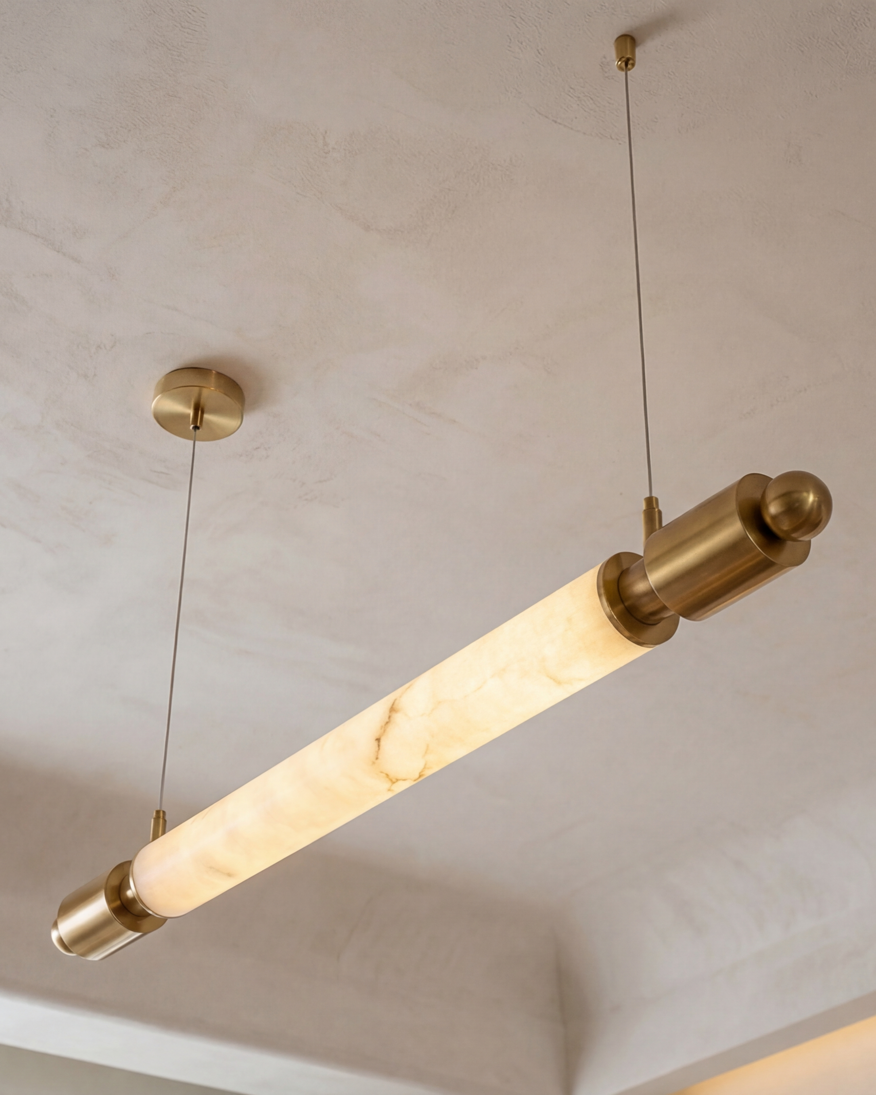 Axis Marble Bar Pendant Light - Gold 