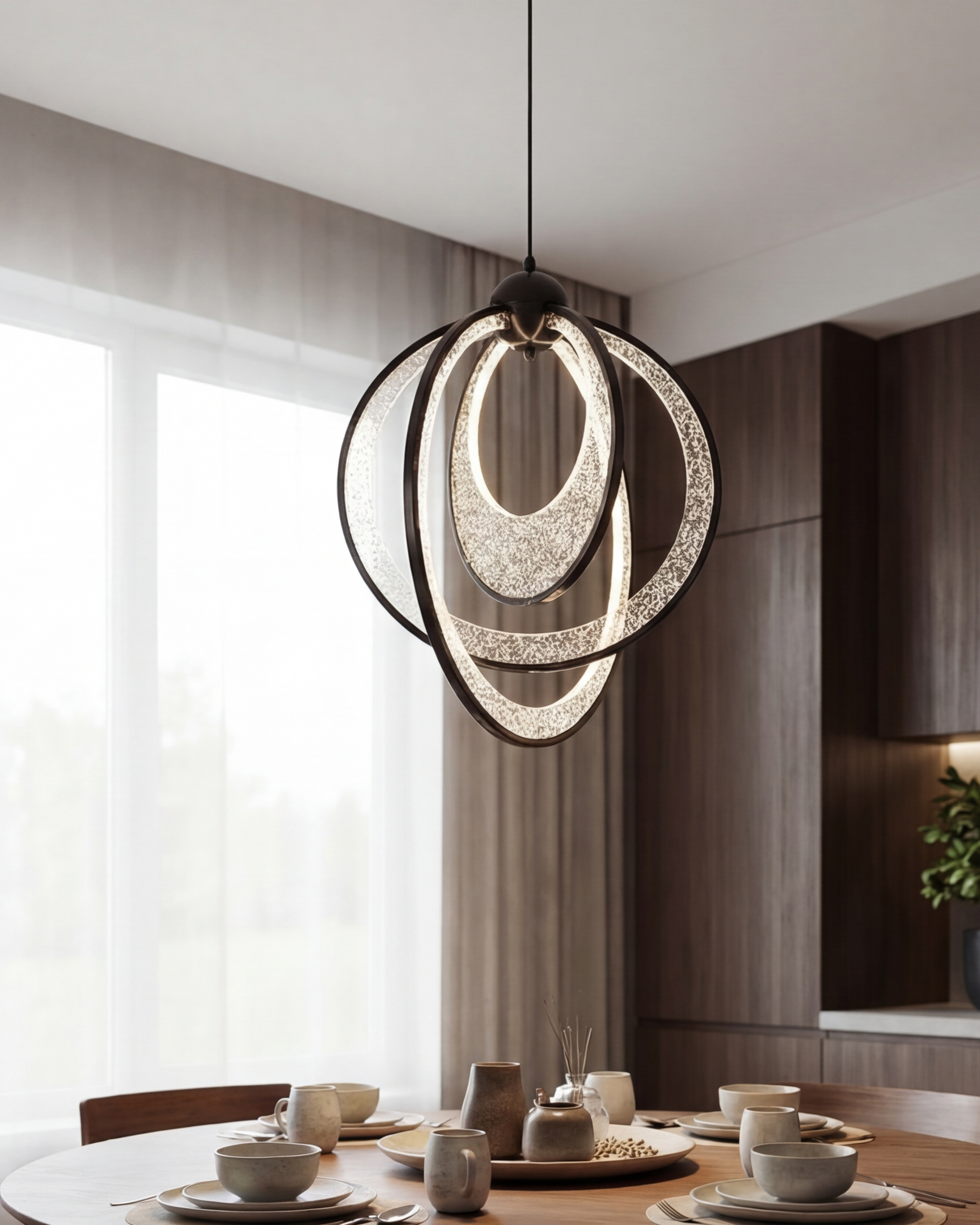 Orbit Ring Glow Pendant Light 