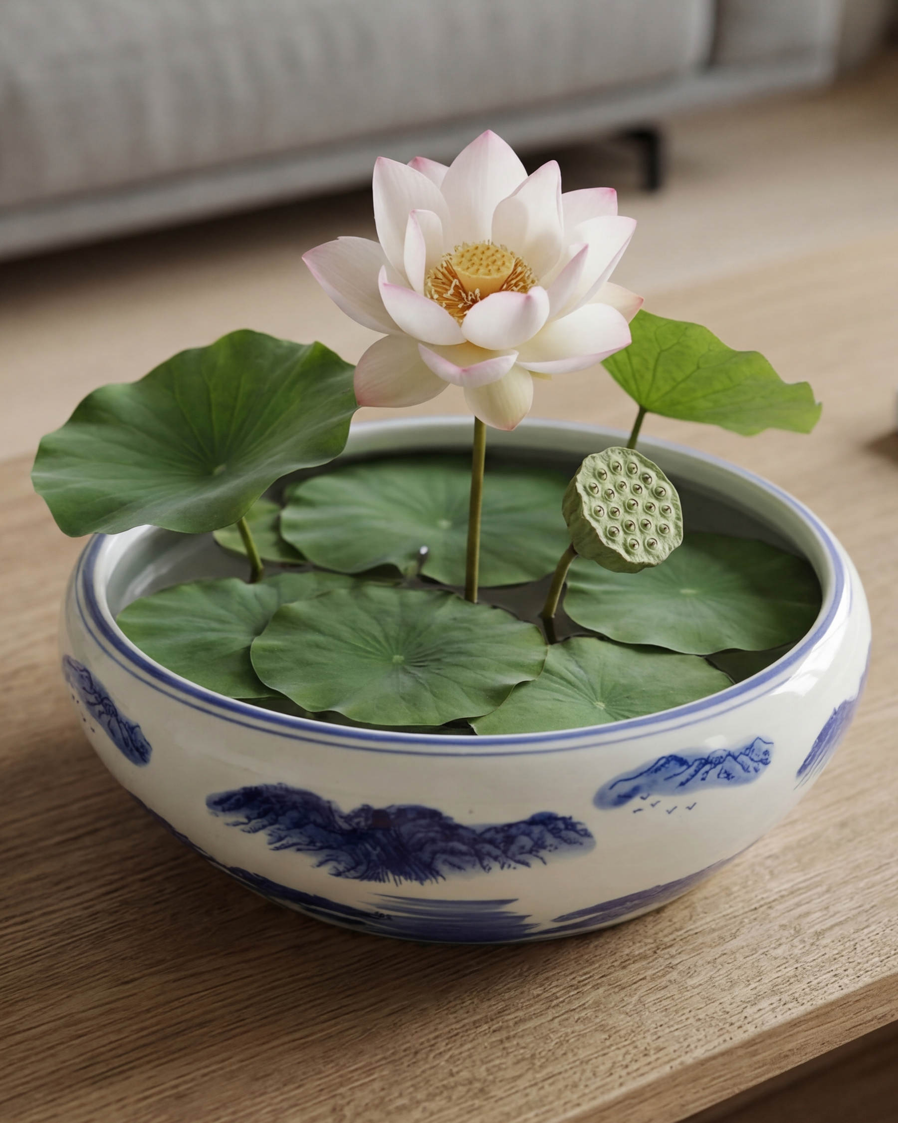 Azure Horizon Ceramic Planter - 35cm 