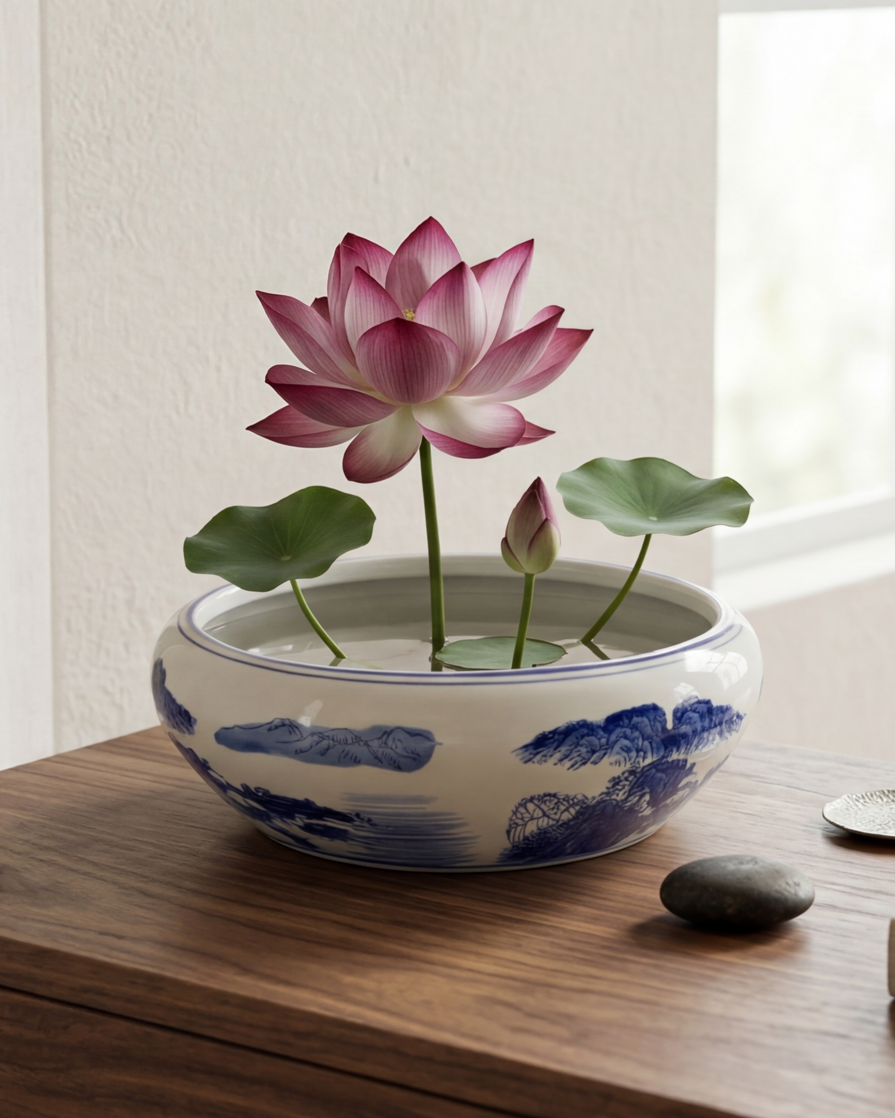 Azure Horizon Ceramic Planter - 23cm 