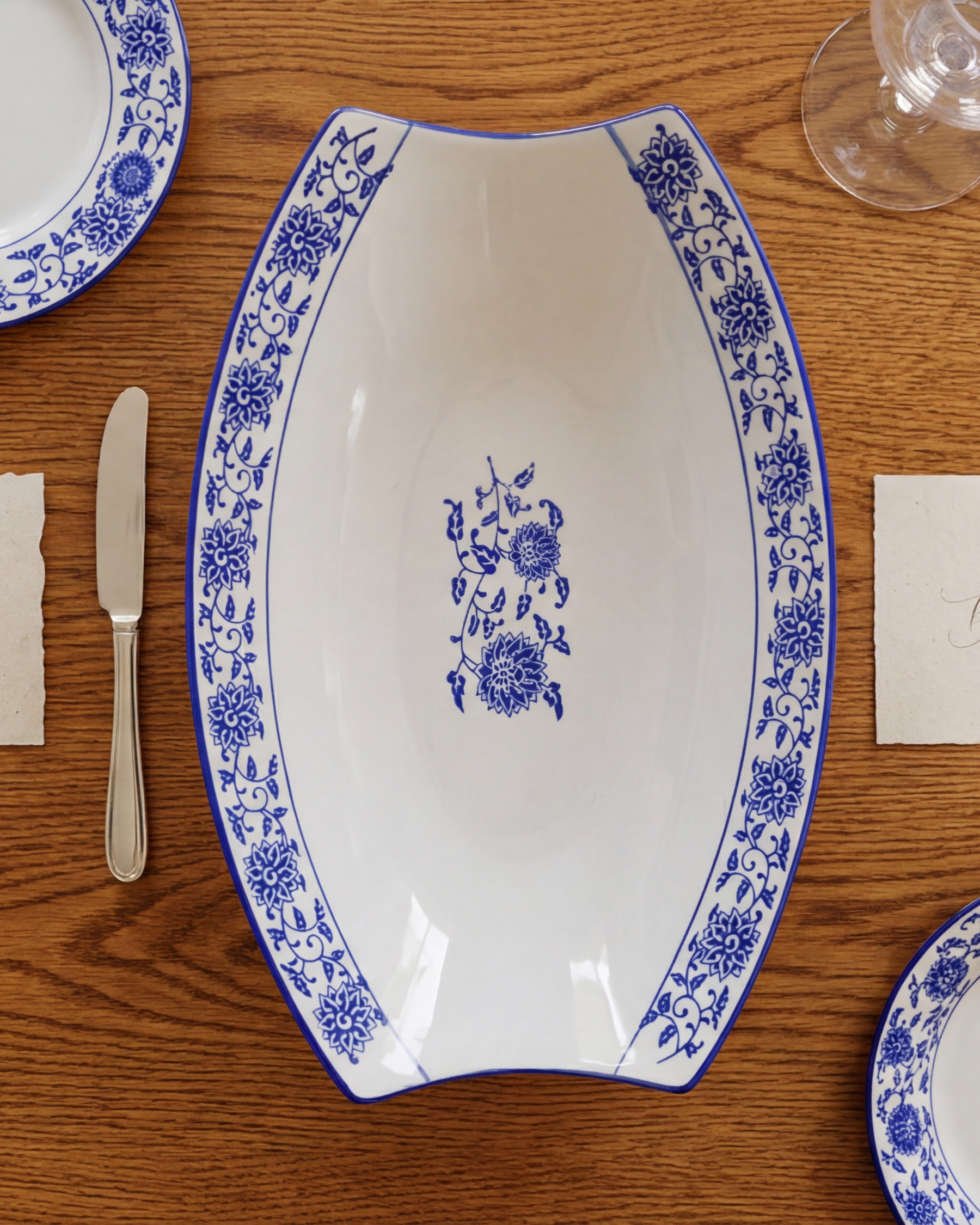 Imperial Blue Vine Serving Bowl 