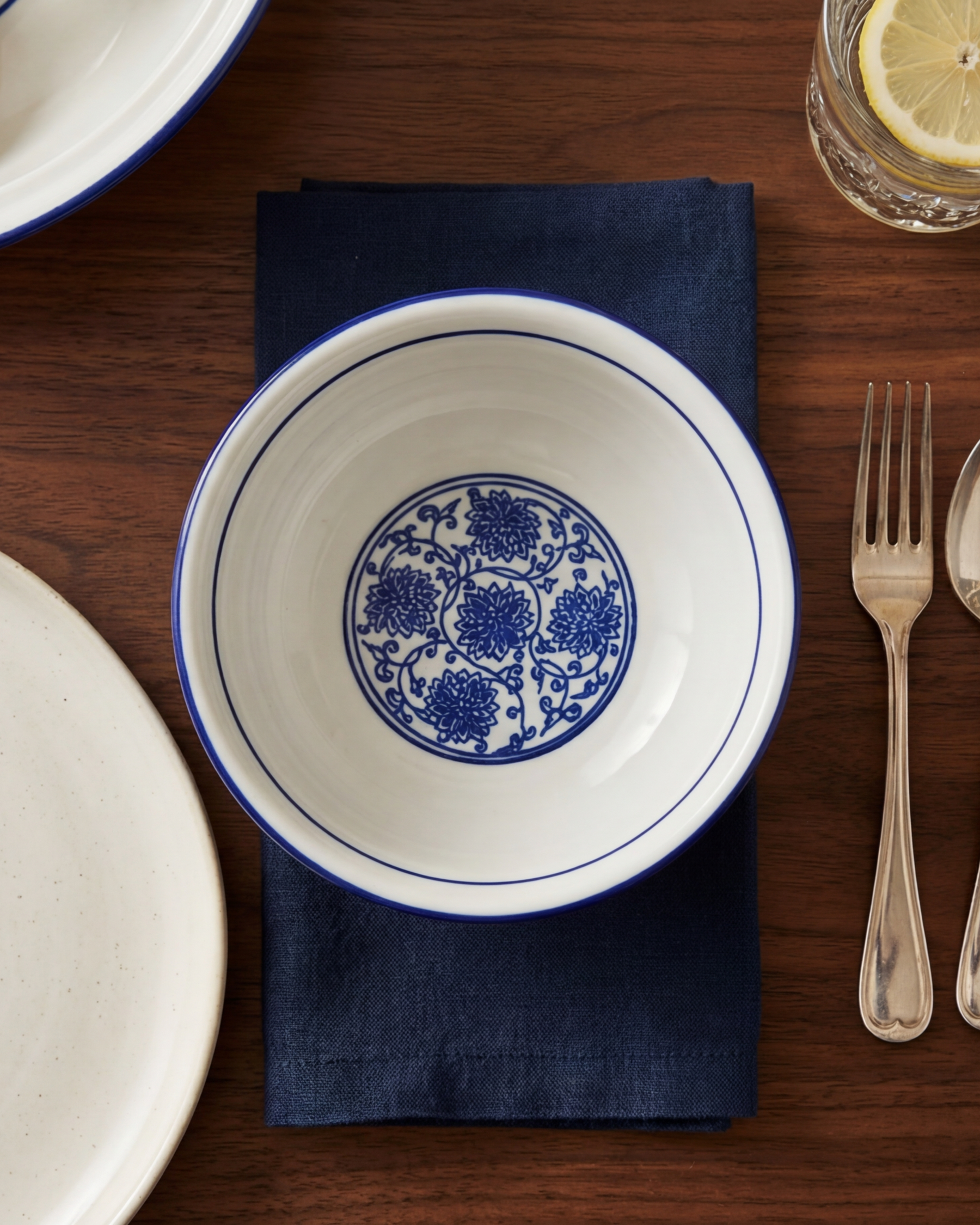 Blue Rim Classic Bowl 
