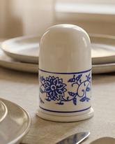 Royal Blue Floral Toothpick Holder 