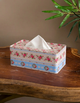 Vintage Floral Tissue Box Holder 