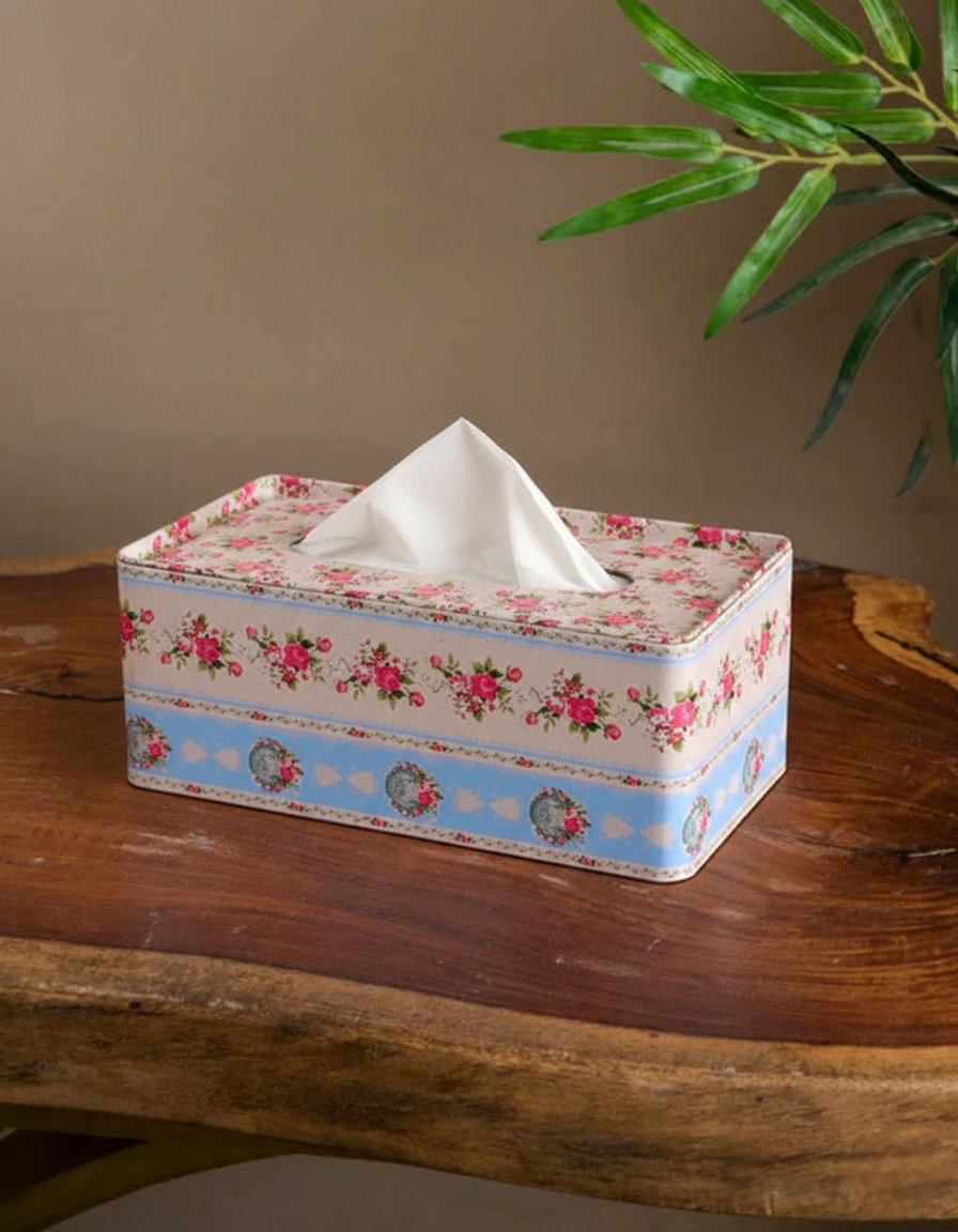 Vintage Floral Tissue Box Holder 