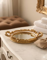 Royal Petal Ornate Mirror Tray 