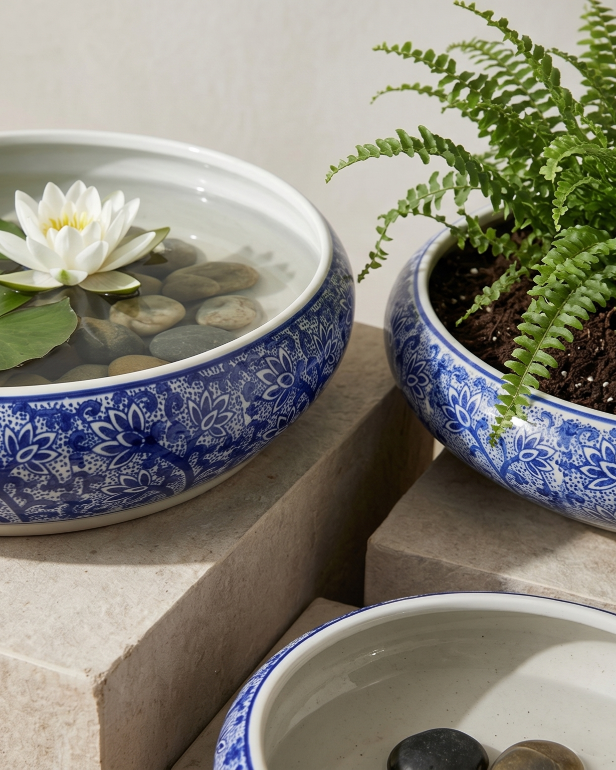 Delicate Lotus Vine Planter -Set Of 3 