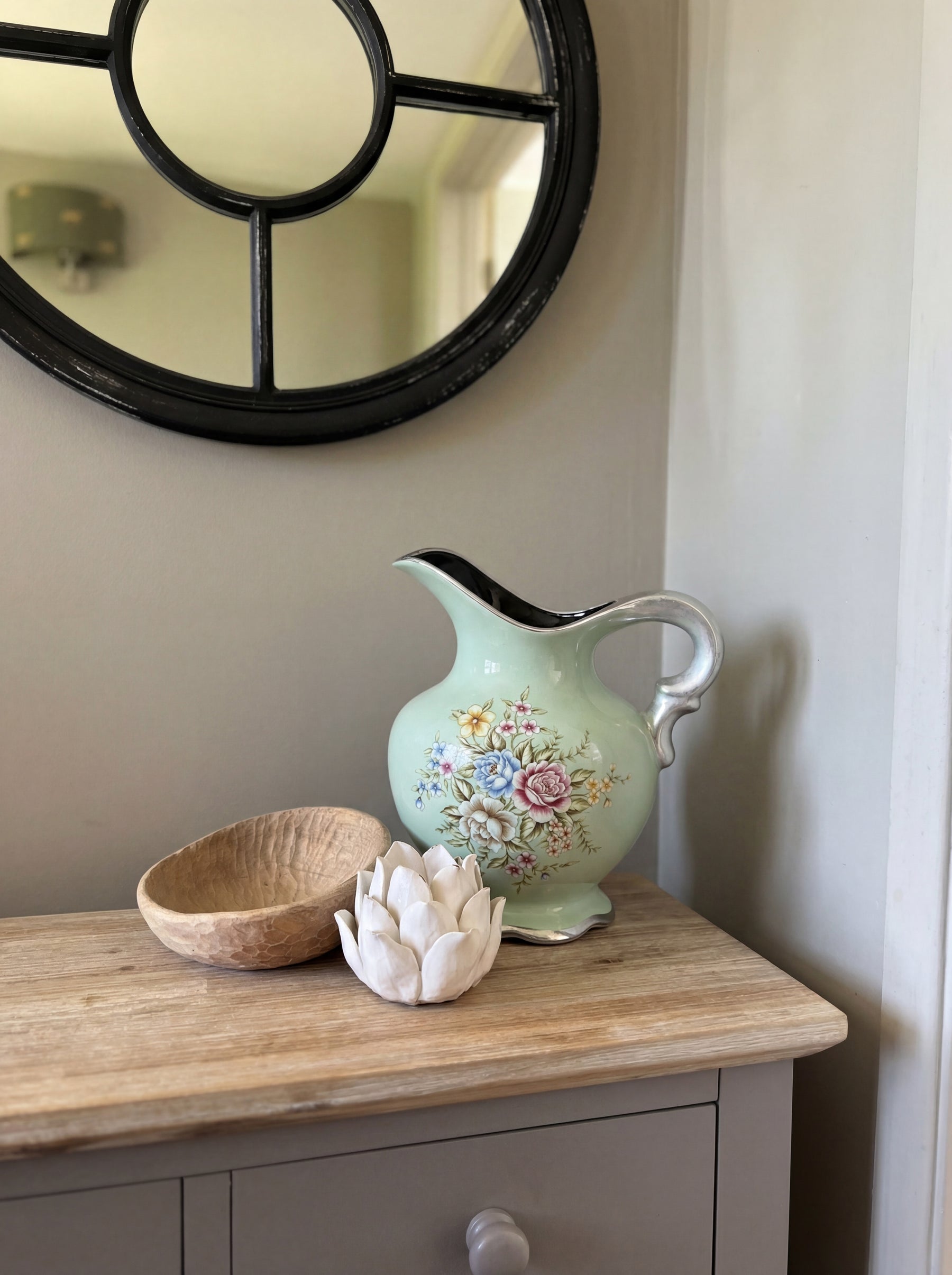 Pastel Bloom Elegance Pitcher Vase 