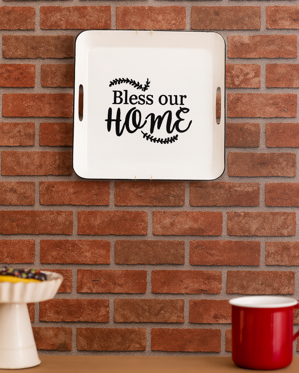 'Bless Our Home' Tin Bar Sign 
