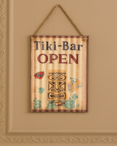 Tiki Bar Open Wall Art 