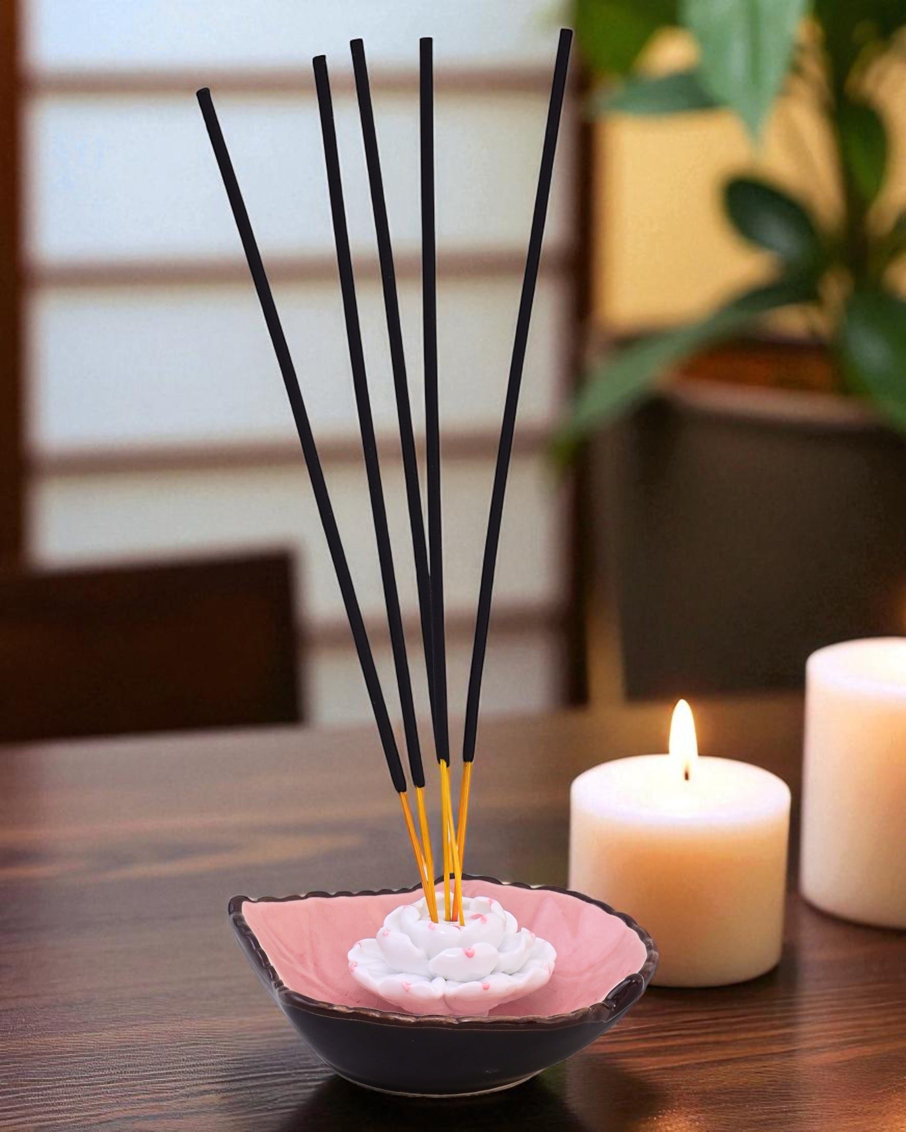 Blossom Serenity Incense Holder - White Flower 