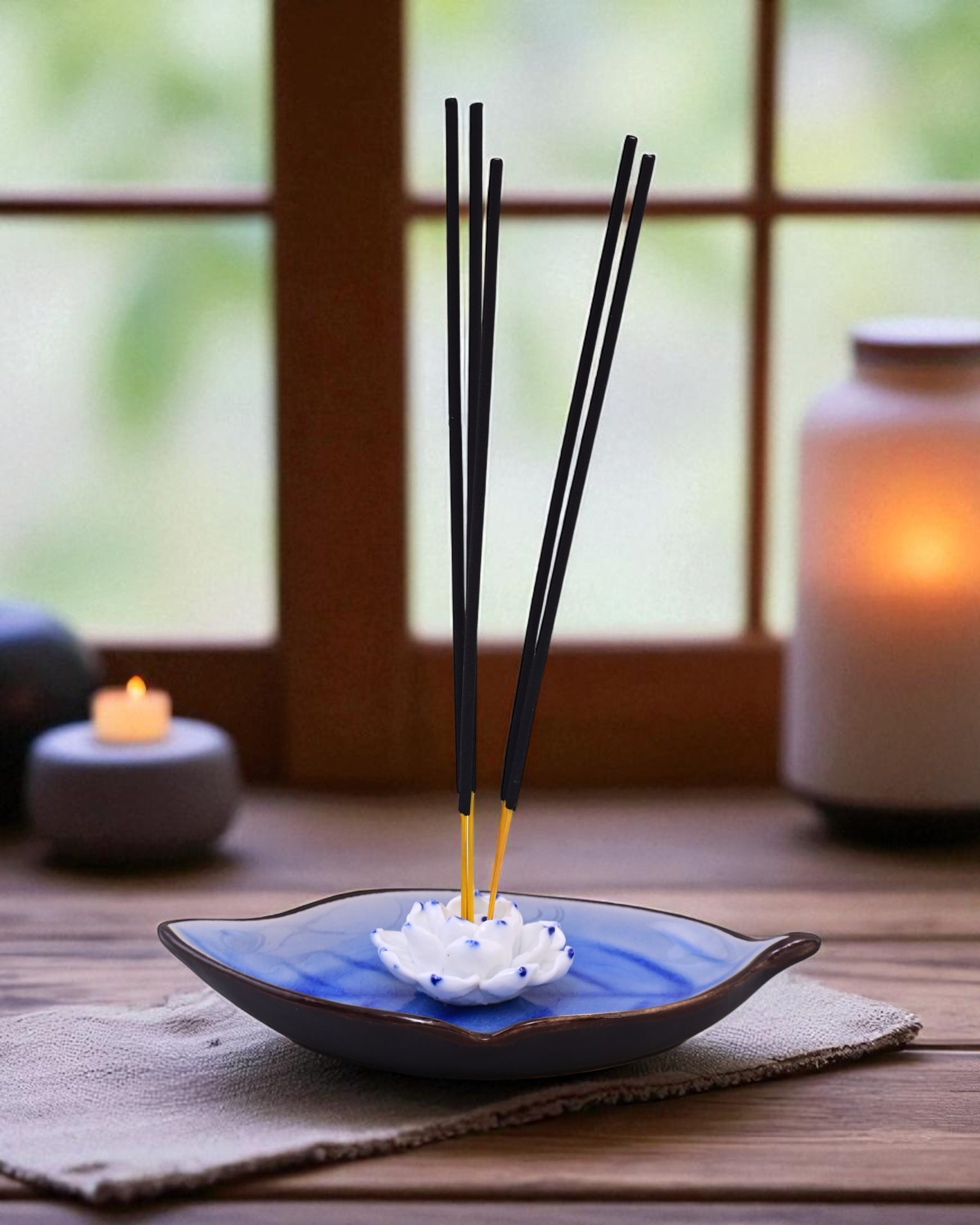 Lotus Bliss Bodhi Leaf Incense Holder 