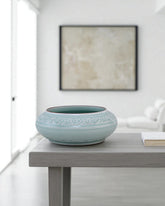 Serene Vine Celadon Glaze Decorative Urli Bowl 