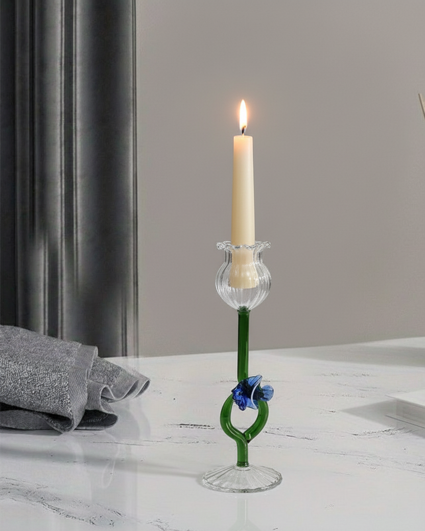 Oceanic Art Glass Candle Stand - Small 