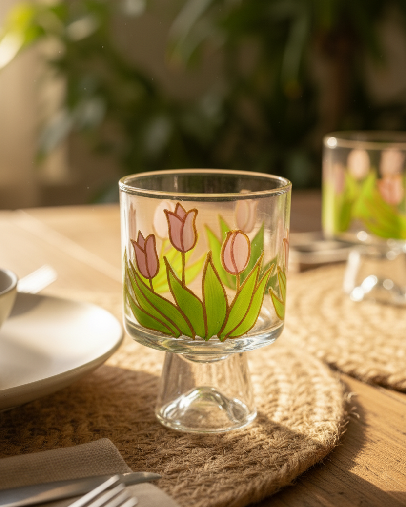 Blossom Tulip Goblet Glass - Set Of 2 