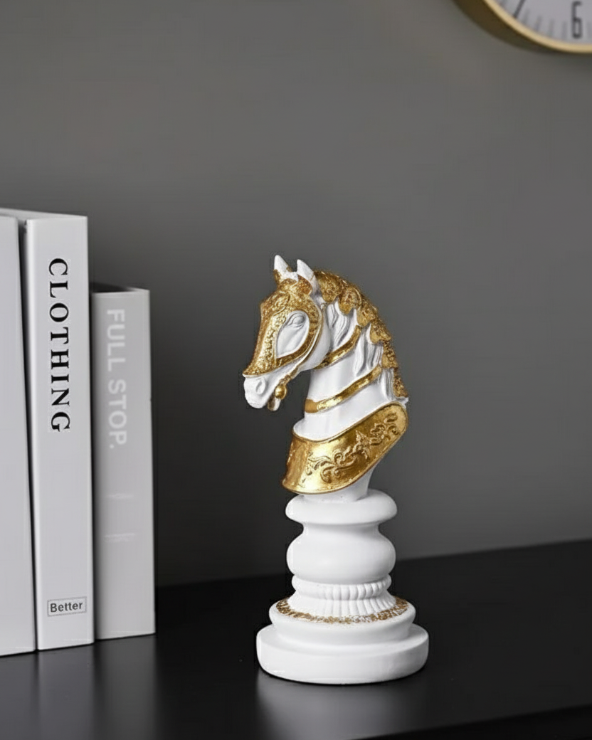 Knight Oversized Chess Piece - White 