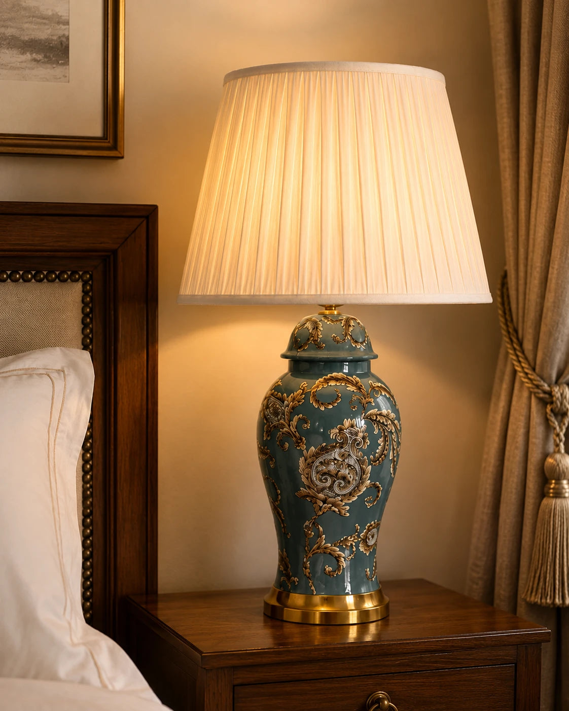 Acanthus Leaf Motif Table Lamp