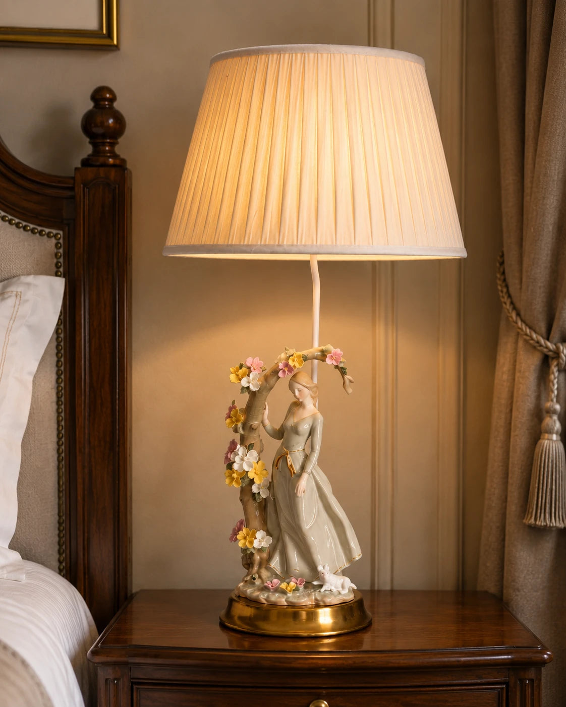 Beneath the Blossom Arch Figurine Lamp