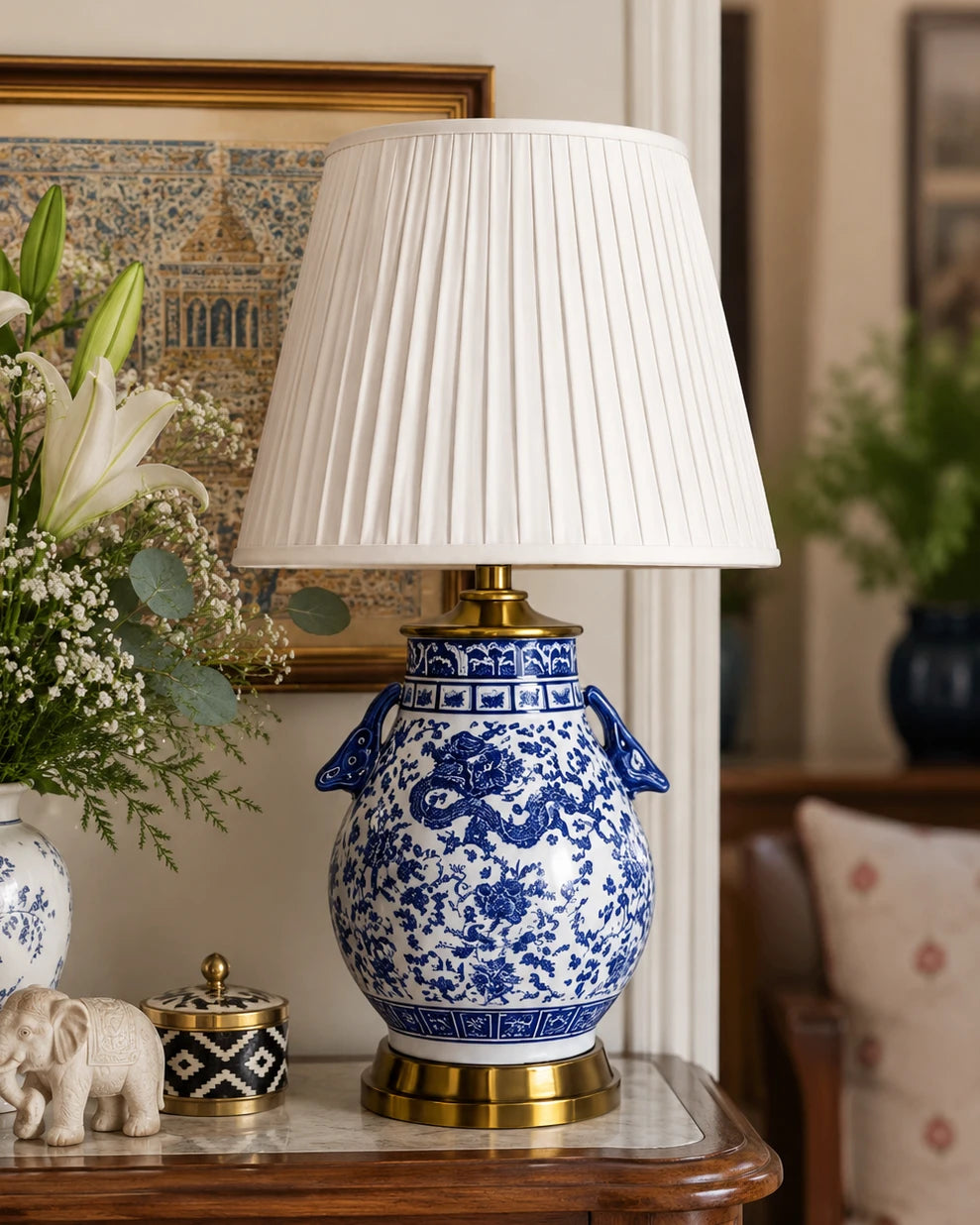 The Mandarin Dragon Table Lamp 