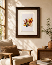 Falling Colors: Autumn Leaves' Symphony Print "24x30" Inches