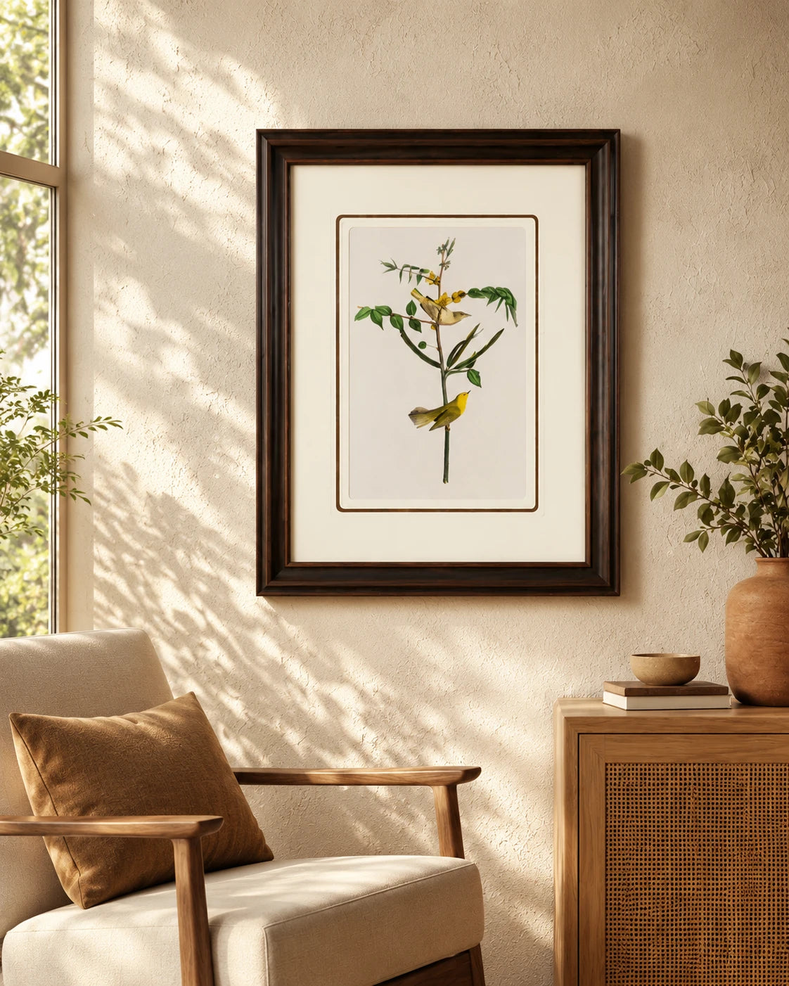 Children's Warbler Bird Print "24x30" Inches 