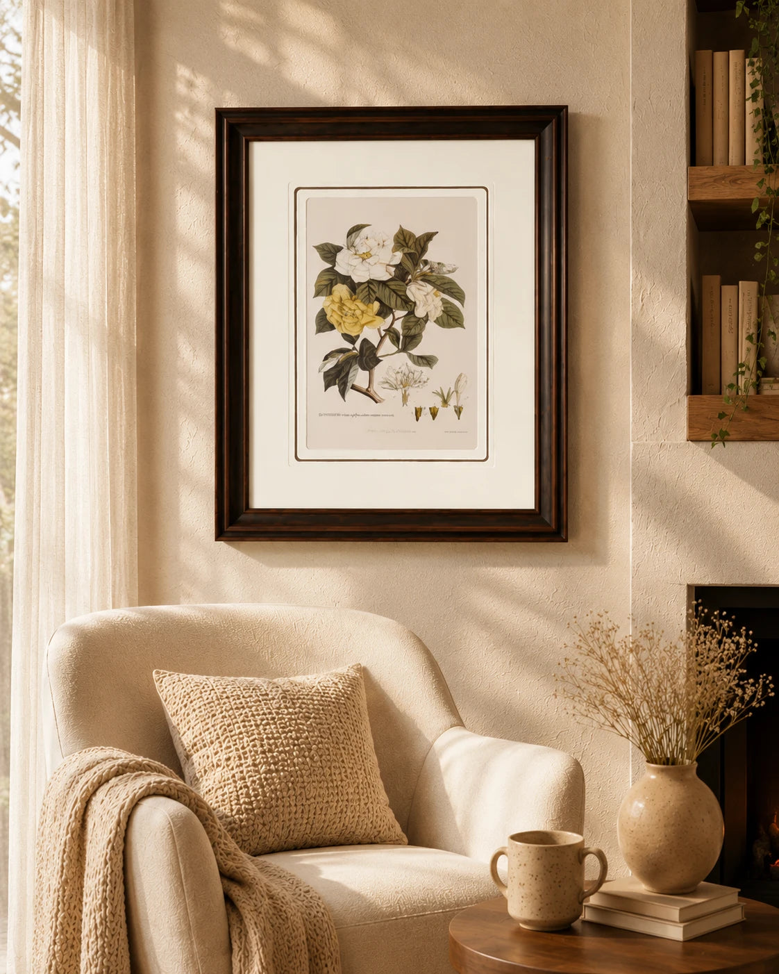 Jasmine (Jasminum) Engraving Print "24x30" Inches 