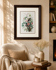 Sea Side Finch Bird Print "24x30" Inches