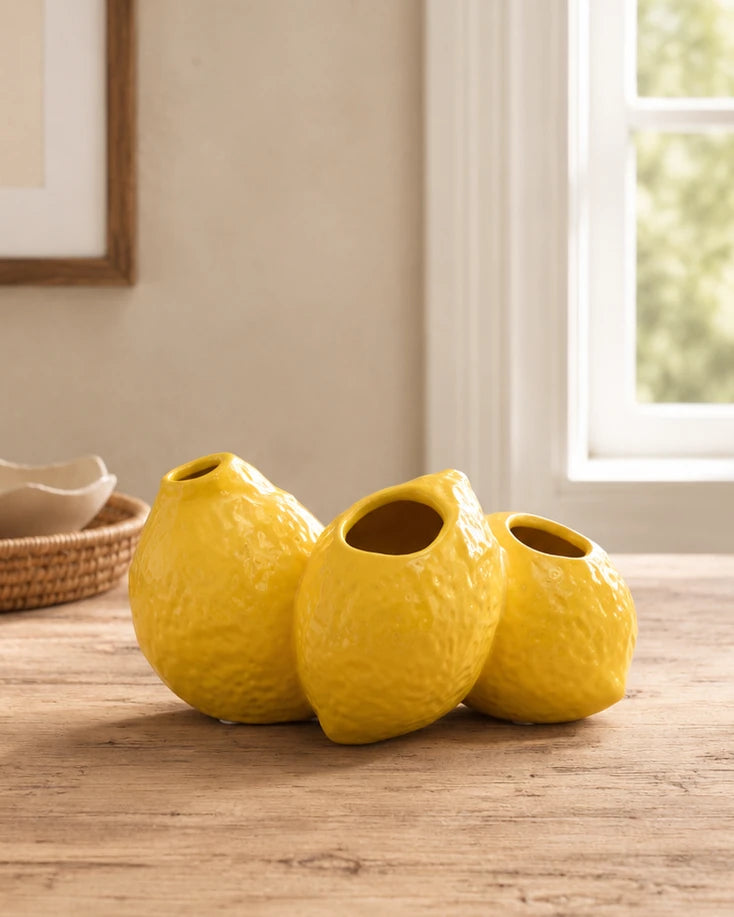 Lemon Zest Ceramic Vase
