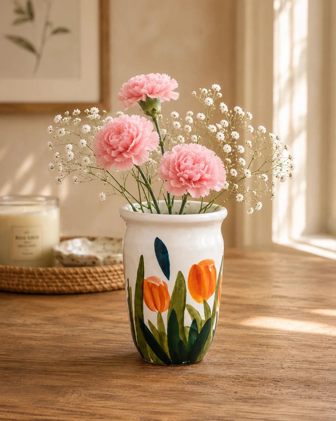 Tulip Bloom Ceramic Vase 