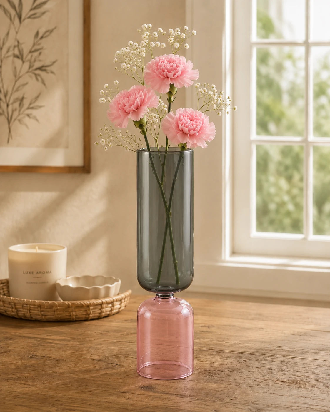 Graceful Beauty: Glass Flower Vase 