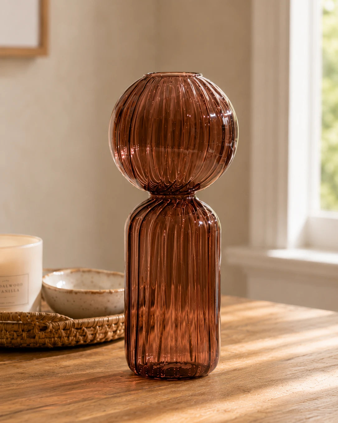 Colourblock Glass Vase