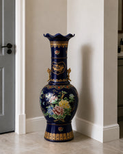 Royal Sapphire Floral Palace Vase