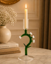 Botanical Stem Glass Candle Stand 