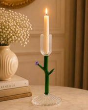 Botanical Stem Glass Candle Stand