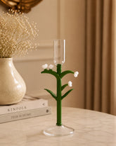 Botanical Stem Glass Candle Stand - Small 