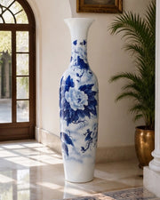 Blooming Lotus Art Tall Floor Vase - 6.4 Ft