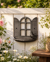 Open Window Cast Iron Bird Feeder 
