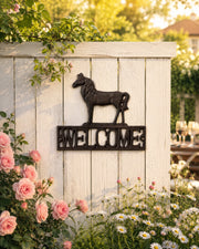 Welcome - Cast Iron Wall Mounted Sign
