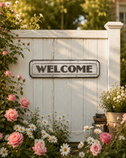 'WELCOME' Tin Bar Sign