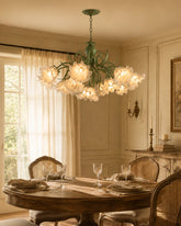 Ivory Bloom French Floral Chandelier 
