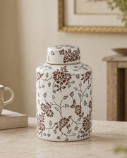 Monochrome Blossom Classic Decorative Jar - 33 cm