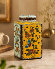 Golden Meadow Butterfly Decorative Jar - 26 cm