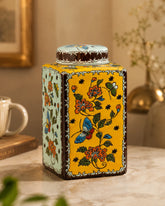 Golden Meadow Butterfly Decorative Jar - 26 cm 
